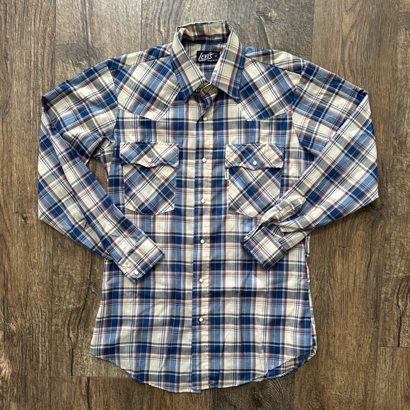 Vintage 70s/80s Levi’s Cowboy Western Rockabilly Shirt pearl snap - Picture 2 of 2